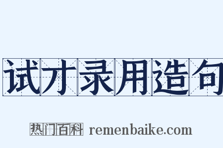 试才录用造句是什么意思的图片